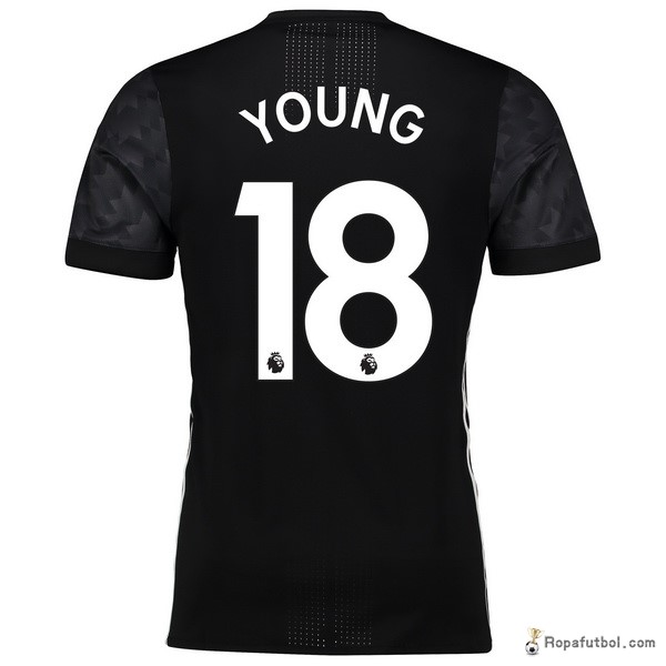 Camiseta Manchester United Replica Segunda Ropa Young 2017/18 Negro